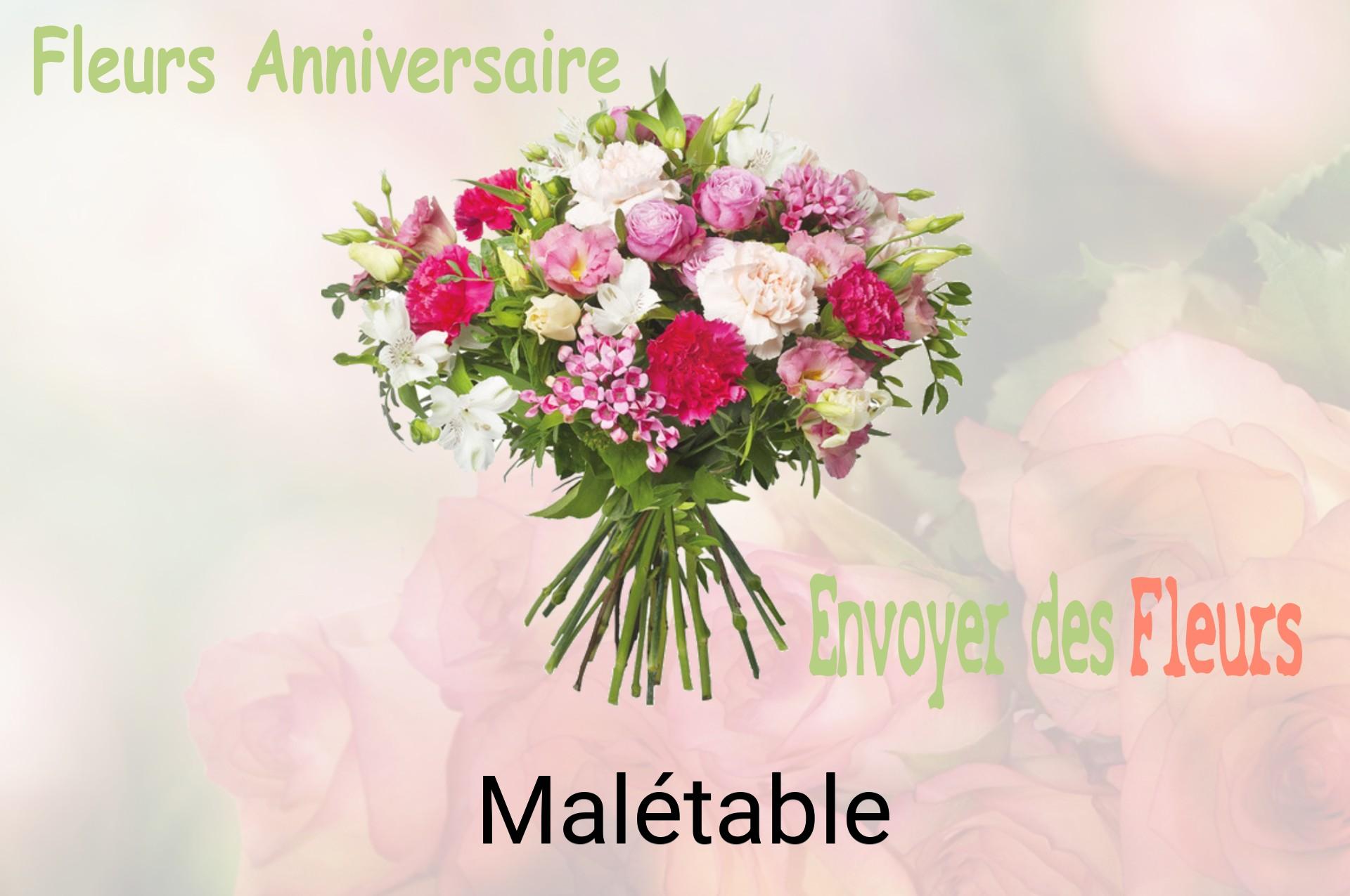 Bouquet de fleurs d’anniversaire livré à Malétable