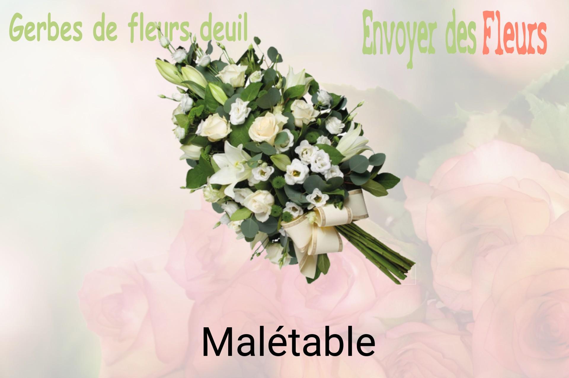 Gerbe de fleurs de deuil livrée à Malétable